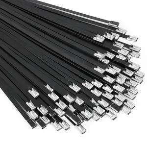 Metal Zip Ties black 100pcs 11.8 inch 304Stainless steel Epoxy Coated Cable Tie Multi-purpose Self-locking Cable Ties for machinery, vehicles, farms, cables, pipesas well as Outdoor binding Metal Zip Ties black 100pcs 11.8 inch 304Stainless steel Epoxy Coated Cable Tie Multi-purpose Self-locking Cable Ties for machinery, vehicles, farms, cables, pipesas well as Outdoor binding