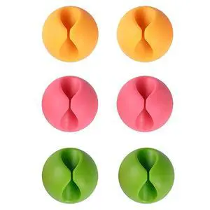 Cable Clips, Desk Cable Drop, Desk Wire Clips for All Your Computer, Electrical, Charging or Mouse Cord (Colorful,6pcs) Cable Clips, Desk Cable Drop, Desk Wire Clips for All Your Computer, Electrical, Charging or Mouse Cord (Colorful,6pcs)