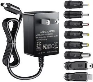 5V 2A Power Supply Adapter 10W AC100-240V to DC 5 Volt 2Amp Versatile Charger Cord with 8 Plugs for USB Hub TV Box Tablet Camera Speaker GPS Webcam Router and More 5vdc Electronics, 5FT 5V 2A Power Supply Adapter 10W AC100-240V to DC 5 Volt 2Amp Versatile Charger Cord with 8 Plugs for USB Hub TV Box Tablet Camera Speaker GPS Webcam Router and More 5vdc Electronics, 5FT