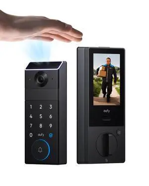 Smart Lock FamiLock S3 Max with Palm Vein Recognition, Keyless Entry Front Door Lock, Wi-Fi Keypad Deadbolt+ 2K HDR Doorbell Camera, 16GB Builtin Storage, BHMA 1, Rear Lock Video Screen Smart Lock FamiLock S3 Max with Palm Vein Recognition, Keyless Entry Front Door Lock, Wi-Fi Keypad Deadbolt+ 2K HDR Doorbell Camera, 16GB Builtin Storage, BHMA 1, Rear Lock Video Screen