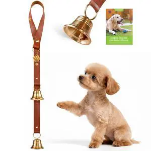 Leather Dog Door Bells for Potty Training, Big Brass Puppy Dog Door Bells Extra Loud for Dogs Training, Housebreaking, Door Knob, Dog Bell to Ring to Go Outside Puppy Pet Supplies Leather Leather Dog Door Bells for Potty Training, Big Brass Puppy Dog Door Bells Extra Loud for Dogs Training, Housebreaking, Door Knob, Dog Bell to Ring to Go Outside Puppy Pet Supplies Leather