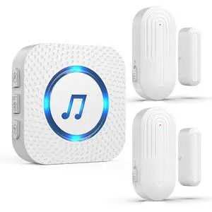 Door Chime, Wireless Door Sensor Chime When Door Opens,Door Entry Alarm Chime for Business/Home/Kids,500 FT Range,26 Chimes 5 Adjustable Volume, 2 Sensors + 1 Receivers Door Chime, Wireless Door Sensor Chime When Door Opens,Door Entry Alarm Chime for Business/Home/Kids,500 FT Range,26 Chimes 5 Adjustable Volume, 2 Sensors + 1 Receivers
