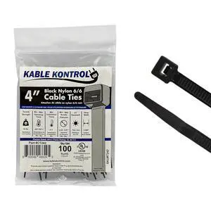 Cable Zip Ties 100 Pcs 4 Inch Black, 18 Lbs Tensile Strength, Self-Locking UV Resistant Plastic Nylon Wire Ties, for Indoor or Outdoor Use Cable Zip Ties 100 Pcs 4 Inch Black, 18 Lbs Tensile Strength, Self-Locking UV Resistant Plastic Nylon Wire Ties, for Indoor or Outdoor Use