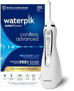 Cordless Advanced Portable Water Flosser, Rechargeable, White Cordless Advanced Portable Water Flosser, Rechargeable, White