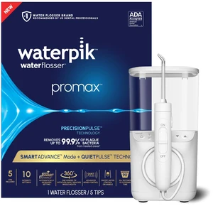 Waterpik Promax Countertop Water Flosser, SmartAdvance, 10 Settings, 5 Tips | Small and Quiet for Home Daily Gum Health, Dental Braces, Implants, Teeth Cleaning, Multiple Users, ADA Accepted, WF-23 Waterpik Promax Countertop Water Flosser, SmartAdvance, 10 Settings, 5 Tips | Small and Quiet for Home Daily Gum Health, Dental Braces, Implants, Teeth Cleaning, Multiple Users, ADA Accepted, WF-23