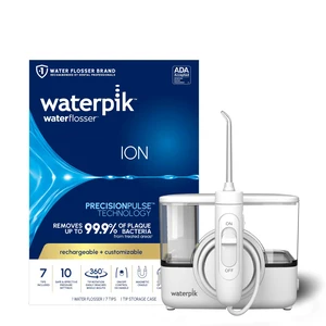 ION Rechargeable Water Flosser with 10 Settings, 7 Tips, White | Portable Cordless Countertop for at Home Daily Gum Health, Dental Braces, Implants, ADA Accepted, WF-12 Packaging May Vary ION Rechargeable Water Flosser with 10 Settings, 7 Tips, White | Portable Cordless Countertop for at Home Daily Gum Health, Dental Braces, Implants, ADA Accepted, WF-12 Packaging May Vary