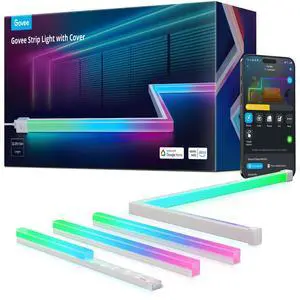 RGBIC LED Strip Lights 32.8ft with Covers, Smart Lights Work with Alexa and Google Assistant, LED Diffuser Channel with LED Lights for Bedroom, Skirting Lines, Studio, Cabinet RGBIC LED Strip Lights 32.8ft with Covers, Smart Lights Work with Alexa and Google Assistant, LED Diffuser Channel with LED Lights for Bedroom, Skirting Lines, Studio, Cabinet