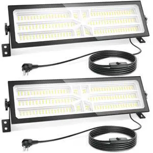 2 Pack Linkable LED Shop Lights, 100W 15000LM Plug in Garage Light 2 Pack Linkable LED Shop Lights, 100W 15000LM Plug in Garage Light