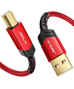 Printer Cable 15ft, USB Printer Cord for HP Canon Dell Epson | 480Mbps Data Transfer, Plug and Play, Nylon Braided, USB A to USB B Printer Printer Cable 15ft, USB Printer Cord for HP Canon Dell Epson | 480Mbps Data Transfer, Plug and Play, Nylon Braided, USB A to USB B Printer