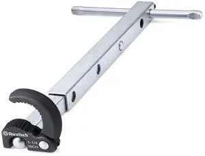Telescoping Basin Wrench, Sink Wrench, Adjustable 3/8'' to 1-1/4'' Capacity Jaw with 10" to 17" Extendable Handle, for Tight Space Telescoping Basin Wrench, Sink Wrench, Adjustable 3/8'' to 1-1/4'' Capacity Jaw with 10" to 17" Extendable Handle, for Tight Space