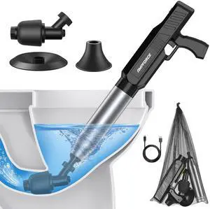 Electric Toilet Plunger for Bathroom, High-Pressure Air Plunger, Heavy-Duty Clog Remover for Toilets, Toilet Drain Unclogger (Ink Black) Electric Toilet Plunger for Bathroom, High-Pressure Air Plunger, Heavy-Duty Clog Remover for Toilets, Toilet Drain Unclogger (Ink Black)