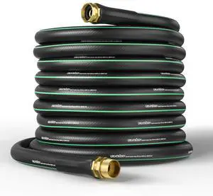 100 ft Garden Hose, Flexible Rubber Water Hose 5/8", Heavy Duty, Lightweight Hose, Burst 600 PSI with Solid Brass Male to Female Fittings, Leakproof Hose for Backyard, Garden 100 ft Garden Hose, Flexible Rubber Water Hose 5/8", Heavy Duty, Lightweight Hose, Burst 600 PSI with Solid Brass Male to Female Fittings, Leakproof Hose for Backyard, Garden