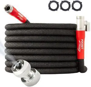 100 FT Silver Bullet 2.0 Expandable Garden Hose w/Turbo Shot Nozzle, AS SEEN ON TV, Lead-Free, Solid Aluminum Connectors, Easy On/Off Valve, Kink-Free, Leak-Proof 100 FT Silver Bullet 2.0 Expandable Garden Hose w/Turbo Shot Nozzle, AS SEEN ON TV, Lead-Free, Solid Aluminum Connectors, Easy On/Off Valve, Kink-Free, Leak-Proof