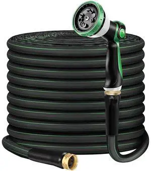 Garden Hose 50FT Lightweight Water Hose 3/4, Flexible Hose with 10 Sprayer, Burst-Resistant, Anti-Kink for Outdoor Use, Watering(Green) Garden Hose 50FT Lightweight Water Hose 3/4, Flexible Hose with 10 Sprayer, Burst-Resistant, Anti-Kink for Outdoor Use, Watering(Green)