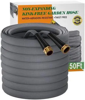 Garden Hose 50 FT, Non-Expanding Water Hose, Ultra-Light & Flexible, Burst-Resistant, Kink-Free, High-Pressure Garden Hose All-Weather Use for Lawns, Gardens, and Outdoor Cleaning Garden Hose 50 FT, Non-Expanding Water Hose, Ultra-Light & Flexible, Burst-Resistant, Kink-Free, High-Pressure Garden Hose All-Weather Use for Lawns, Gardens, and Outdoor Cleaning