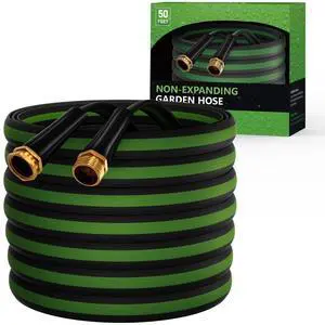 Garden Hose 50 FT, Non-Expanding Water Hose, Lightweight Flexible, Kink-Resistant & Burst-Resistant, High Pressure Garden Hose for Lawn, Garden, Car Wash & Outdoor Cleaning Garden Hose 50 FT, Non-Expanding Water Hose, Lightweight Flexible, Kink-Resistant & Burst-Resistant, High Pressure Garden Hose for Lawn, Garden, Car Wash & Outdoor Cleaning