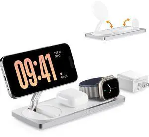 3 in 1 Wireless Charging Station for Apple Devices with MagSafe 3 in 1 Wireless Charging Station for Apple Devices with MagSafe