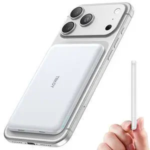 for Magsafe Portable Charger, 5000mAh Wireless Magnetic Power Bank with USB C Charging,Travel Essential for Magsafe Battery Pack Compatible with iPhone 17/16/15/14/13/12 Series, Snow White for Magsafe Portable Charger, 5000mAh Wireless Magnetic Power Bank with USB C Charging,Travel Essential for Magsafe Battery Pack Compatible with iPhone 17/16/15/14/13/12 Series, Snow White