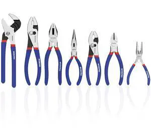 7-piece Pliers Set with Groove Joint, Long Nose, Slip Joint, Linesman, and Diagonal Pliers for DIY & Home Use 7-piece Pliers Set with Groove Joint, Long Nose, Slip Joint, Linesman, and Diagonal Pliers for DIY & Home Use