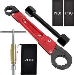 6 Pcs Plumbing Tools Kit with Angle Stop Wrench & 1/2-Inch Compression Sleeve Puller, Professional Plumbers Wrench, Sandpaper and Storage Bag for Frozen/Corroded Angle Stop Valves 6 Pcs Plumbing Tools Kit with Angle Stop Wrench & 1/2-Inch Compression Sleeve Puller, Professional Plumbers Wrench, Sandpaper and Storage Bag for Frozen/Corroded Angle Stop Valves
