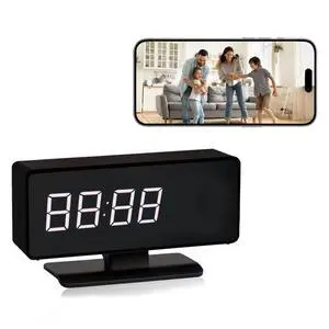 WiFi Hidden Full HD 4k Camera Clock - Nanny Cam with 145° Wide-Angle Lens, Night Vision & Motion Detection, Wireless Indoor Hidden Camera for Home Security Monitoring Remote Live Stream WiFi Hidden Full HD 4k Camera Clock - Nanny Cam with 145° Wide-Angle Lens, Night Vision & Motion Detection, Wireless Indoor Hidden Camera for Home Security Monitoring Remote Live Stream