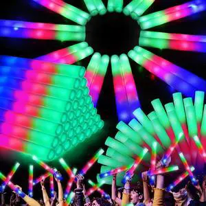 48 Pcs Foam Glow Sticks, Glow Sticks Bulk with 3 Modes Colorful Flashing, Light Up Baton Wands for Kids, Glow Stick Party Pack for Wedding, Raves, Concert, Camping, New Year Carnival 48 Pcs Foam Glow Sticks, Glow Sticks Bulk with 3 Modes Colorful Flashing, Light Up Baton Wands for Kids, Glow Stick Party Pack for Wedding, Raves, Concert, Camping, New Year Carnival
