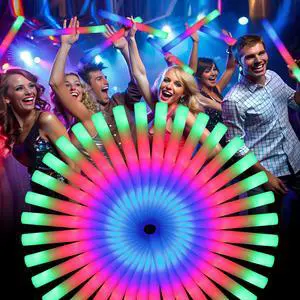 55 PCS Foam Glow Sticks, Foam Light Up Sticks Party Supplies with 3 Mode Colorful Flashing, Glow Sticks Bulk Party Pack, Led Foam Sticks for Birthday, Wedding, New Year, Carnival, Concert 55 PCS Foam Glow Sticks, Foam Light Up Sticks Party Supplies with 3 Mode Colorful Flashing, Glow Sticks Bulk Party Pack, Led Foam Sticks for Birthday, Wedding, New Year, Carnival, Concert