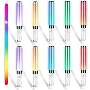2 Pcs K-pop Lightstick LED Glow Sticks 15 Color Reusable J-pop Concert Stick, Manual and Automatic Mode, Idol Flashing Glow Sticks for Raves Emergency Camping Party Supplies 2 Pcs K-pop Lightstick LED Glow Sticks 15 Color Reusable J-pop Concert Stick, Manual and Automatic Mode, Idol Flashing Glow Sticks for Raves Emergency Camping Party Supplies
