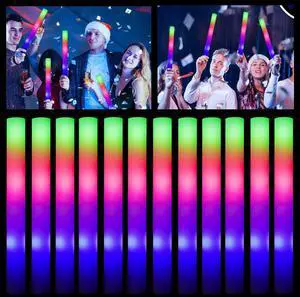 Glow Sticks Bulk - 100 Pcs LED Foam Sticks Glow in the Dark Party Supplies with 3 Modes Flashing Effect, Glow Batons Party Favors for Party Wedding Birthday Concert Halloween Christmas Glow Sticks Bulk - 100 Pcs LED Foam Sticks Glow in the Dark Party Supplies with 3 Modes Flashing Effect, Glow Batons Party Favors for Party Wedding Birthday Concert Halloween Christmas