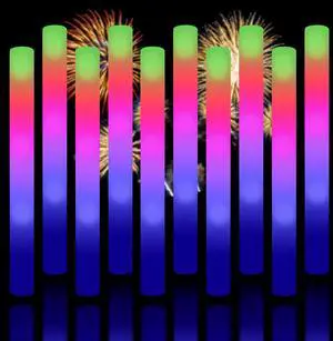 Outlet Upgraded Light up Foam Sticks, 3 Modes Colorful Flashing LED Strobe Stick for Party, Concert and Event (12) Outlet Upgraded Light up Foam Sticks, 3 Modes Colorful Flashing LED Strobe Stick for Party, Concert and Event (12)
