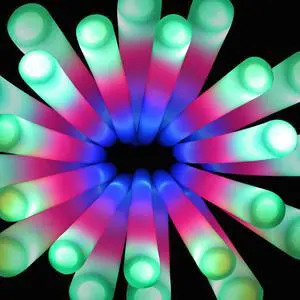 100 Pack LED Glow Sticks for Wedding, Bulk Foam Glow Sticks with 3 Modes Colorful Flashing, Glow Stick Bulk Party Pack for Wedding, Raves, Concert,Camping, Sporting Events, Pool Party 100 Pack LED Glow Sticks for Wedding, Bulk Foam Glow Sticks with 3 Modes Colorful Flashing, Glow Stick Bulk Party Pack for Wedding, Raves, Concert,Camping, Sporting Events, Pool Party