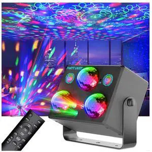 Party Lights,Disco DJ Strobe Light Rave Stage Projector Effect Dance Club Light Sound Activated with Remote Control for Parties Home Show KTV Pub Dance Christmas Party Lights,Disco DJ Strobe Light Rave Stage Projector Effect Dance Club Light Sound Activated with Remote Control for Parties Home Show KTV Pub Dance Christmas