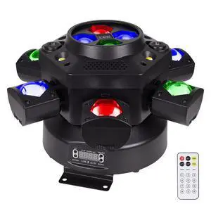 Moving Head DJ Lights 150W RGBW, 6-Arm Party Stage Light with Remote Moving Head DJ Lights 150W RGBW, 6-Arm Party Stage Light with Remote