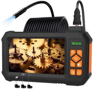Industrial Endoscope Borescope Camera with Light, Borescope Inspection Camera, Industrial Cameras 1080P HD 4.3" Screen, IP67 Waterproof Snake Cameras with 8 LED lights, Gadgets for Men, 16.5Ft Industrial Endoscope Borescope Camera with Light, Borescope Inspection Camera, Industrial Cameras 1080P HD 4.3" Screen, IP67 Waterproof Snake Cameras with 8 LED lights, Gadgets for Men, 16.5Ft
