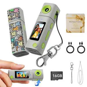 Mini Keychain Digital Camera:2K Digital Mini Camera with 16GB Card,Vintage Keychain Video Camera, 1" HD LCD Display, 400mAh Battery Portable Small Cameras with Elegant Gift Box Mini Keychain Digital Camera:2K Digital Mini Camera with 16GB Card,Vintage Keychain Video Camera, 1" HD LCD Display, 400mAh Battery Portable Small Cameras with Elegant Gift Box
