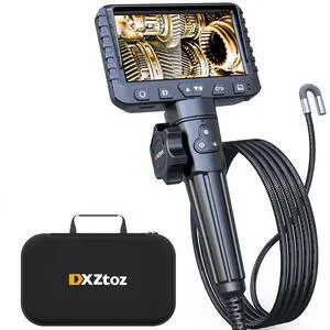 Two-Way Articulating Borescope with Light, 1080P Industrial Endoscope Inspection Camera with Flexible Articulated Probe for Automotive Engine Mechanic HVAC- 5.5FT Two-Way Articulating Borescope with Light, 1080P Industrial Endoscope Inspection Camera with Flexible Articulated Probe for Automotive Engine Mechanic HVAC- 5.5FT