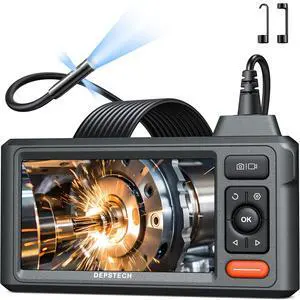 Inspection Endoscope Camera with Lights: Triple Lens 5" IPS Screen Snake Camera with 16.5FT Flexible Cable, Waterproof 1080P Industrial Borescope Tool for Auto, Wall, Sewer, Pipe, Mechanics Inspection Endoscope Camera with Lights: Triple Lens 5" IPS Screen Snake Camera with 16.5FT Flexible Cable, Waterproof 1080P Industrial Borescope Tool for Auto, Wall, Sewer, Pipe, Mechanics