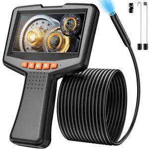 Endoscope Camera with Light: 4.3" 1080P HD Inspection Borescope Camera for Sewer - 16.4ft Waterproof Industrial Endoscope - Flexible Snake Bore Scope for Plumbing Automotive Endoscope Camera with Light: 4.3" 1080P HD Inspection Borescope Camera for Sewer - 16.4ft Waterproof Industrial Endoscope - Flexible Snake Bore Scope for Plumbing Automotive