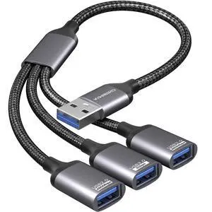 USB Splitter Cable, USB Splitter 1 in 3 Out, USB3.0 Power Splitter Male to Female 3 Way for Data Transfer Charging Compatible with Laptop PC Mac PS4 PS5 TV Keyboard Mouse Printer Flash Drive USB Splitter Cable, USB Splitter 1 in 3 Out, USB3.0 Power Splitter Male to Female 3 Way for Data Transfer Charging Compatible with Laptop PC Mac PS4 PS5 TV Keyboard Mouse Printer Flash Drive