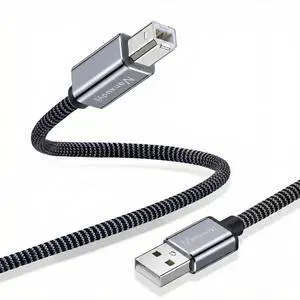 Printer Cable 3ft,USB 2.0 Type A Male to B Male Braid Cables Scanner Cord High Speed USB Printer Cable Compatible with HP,Canon, Dell,Lexmark, Xerox, Samsung and More Printer Cable 3ft,USB 2.0 Type A Male to B Male Braid Cables Scanner Cord High Speed USB Printer Cable Compatible with HP,Canon, Dell,Lexmark, Xerox, Samsung and More