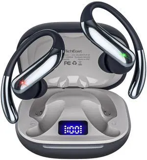 Wireless Earbuds Bluetooth 6.0 Headphone, Sport Bluetooth Earbuds Stereo Deep Bass Over Ear Bud with Earhooks,Active Noise Cancellation, Bluetooth Headphones for Gym/Running/Workout Black Wireless Earbuds Bluetooth 6.0 Headphone, Sport Bluetooth Earbuds Stereo Deep Bass Over Ear Bud with Earhooks,Active Noise Cancellation, Bluetooth Headphones for Gym/Running/Workout Black