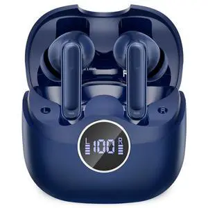 Adaptive Hybrid Active Noise Canceling 2026 Wireless Earbuds, 6 Mics ENC Clear Call Ear Buds, Hi-Res Audio Deep Bass Bluetooth 5.4 Headphones, 40H Playtime, Wireless Charging, LED, USB-C, Blue Adaptive Hybrid Active Noise Canceling 2026 Wireless Earbuds, 6 Mics ENC Clear Call Ear Buds, Hi-Res Audio Deep Bass Bluetooth 5.4 Headphones, 40H Playtime, Wireless Charging, LED, USB-C, Blue