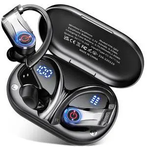Bluetooth 6.1 Headphones True Wireless Earbuds 120hrs Playtime Wireless Charging Case, Digital Display Sports Ear Buds with Earhook Hi-Res Audio Clear Calls Earphones IPX7 Waterproof for Running Gym Bluetooth 6.1 Headphones True Wireless Earbuds 120hrs Playtime Wireless Charging Case, Digital Display Sports Ear Buds with Earhook Hi-Res Audio Clear Calls Earphones IPX7 Waterproof for Running Gym