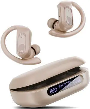 Active Noise Cancelling Wireless Earbuds Bluetooth Headphones Ear Buds 96Hrs Playback Clear Call Waterproof Earphones with Ear Hook Microphones for Sport Running Off-White Active Noise Cancelling Wireless Earbuds Bluetooth Headphones Ear Buds 96Hrs Playback Clear Call Waterproof Earphones with Ear Hook Microphones for Sport Running Off-White