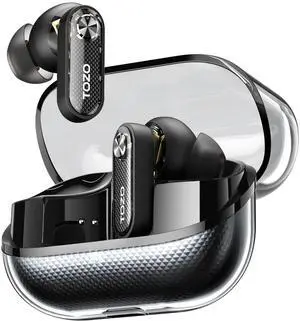 Crystal Pods Hybrid Active Noise Cancelling Wireless Earbuds | 10mm Drivers Deep Bass, 4 Mics Smart ENC AI Calls, Real-Time AI Translation, 32 EQ via App, Bluetooth 5.4, 70H,Crystal Design Crystal Pods Hybrid Active Noise Cancelling Wireless Earbuds | 10mm Drivers Deep Bass, 4 Mics Smart ENC AI Calls, Real-Time AI Translation, 32 EQ via App, Bluetooth 5.4, 70H,Crystal Design
