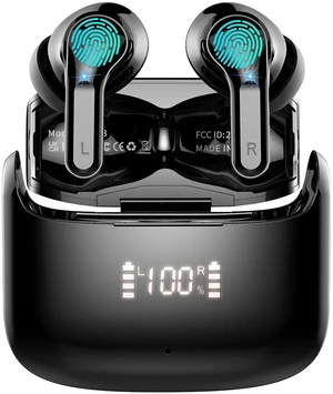 Wireless Earbuds, 2026 Bluetooth 5.4 Headphones NEW Ear Buds Black 40H Bass Stereo in-Ear Earphones ENC Noise Cancelling Earbuds with 4 ENC Mic, IP7 Waterproof Sport Headset for Android iOS Wireless Earbuds, 2026 Bluetooth 5.4 Headphones NEW Ear Buds Black 40H Bass Stereo in-Ear Earphones ENC Noise Cancelling Earbuds with 4 ENC Mic, IP7 Waterproof Sport Headset for Android iOS