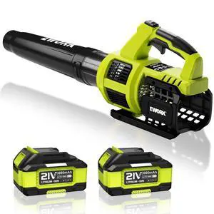 Cordless Leaf Blower 21V 550CFM with 2 x 3.0Ah Battery & Fast Charger Cordless Leaf Blower 21V 550CFM with 2 x 3.0Ah Battery & Fast Charger