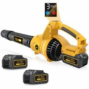 Leaf Blower Cordless, 750 CFM Handheld Leaf Blower with 2 x 5.5Ah Batteries and Charger, LED 3-Speed and Turbo Mode, Portable Blowers for Lawn Care, Patio, Yard, Garden, Gifts for Family Leaf Blower Cordless, 750 CFM Handheld Leaf Blower with 2 x 5.5Ah Batteries and Charger, LED 3-Speed and Turbo Mode, Portable Blowers for Lawn Care, Patio, Yard, Garden, Gifts for Family