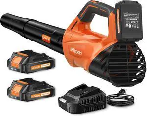 2026 Upgrade Leaf Blower, Leaf Blower Cordless with 2 * 2.6AH Batteries and Fast Charger, 450CFM &150MPH and 2 Speed Mode, Lightweight Electric Leaf Blowers for Lawn, Yard, Leaves, Dust Car (Orange) 2026 Upgrade Leaf Blower, Leaf Blower Cordless with 2 * 2.6AH Batteries and Fast Charger, 450CFM &150MPH and 2 Speed Mode, Lightweight Electric Leaf Blowers for Lawn, Yard, Leaves, Dust Car (Orange)