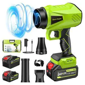 Leaf Blower Cordless with Battery and Charger 1000,000 RPM Handheld Lightweight Patio Cleaning Blower Set Extended Nozzle Design Blowing Leaves and Dust Car Dryer (Green) Leaf Blower Cordless with Battery and Charger 1000,000 RPM Handheld Lightweight Patio Cleaning Blower Set Extended Nozzle Design Blowing Leaves and Dust Car Dryer (Green)
